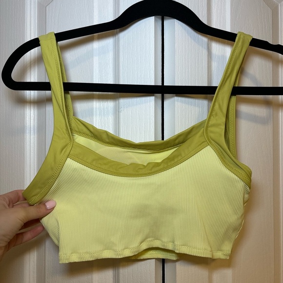 Aerie - Basic Yellow and Green Casual Outdoor Athletic Sporty Bra Top in Size S - Picture 2 of 7